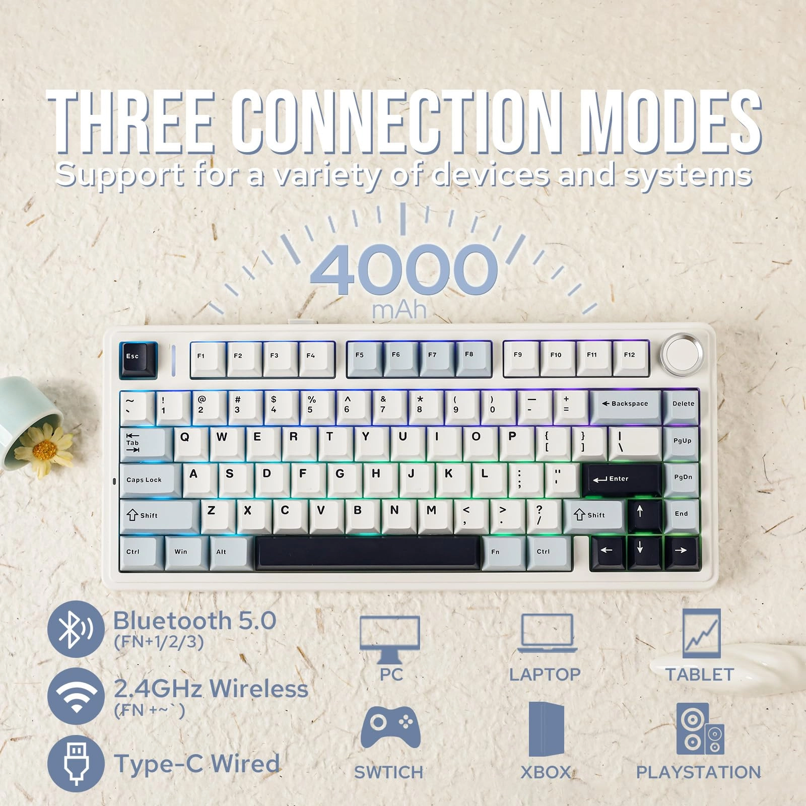 Aula F75 - QWERTY Wired/Wireless