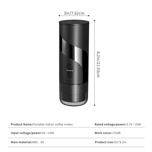 Portable Coffee Machine - 100 Milliliters Grounds&Capsules