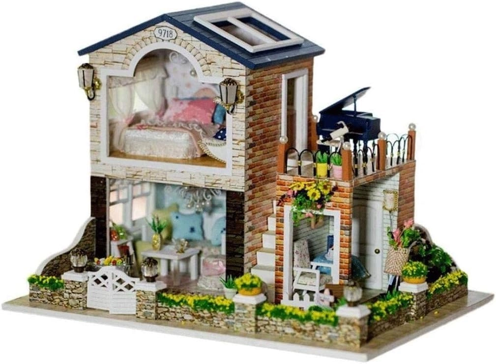 UDYGQM Miniature Dollhouse Kit - Ireland Country Cottage