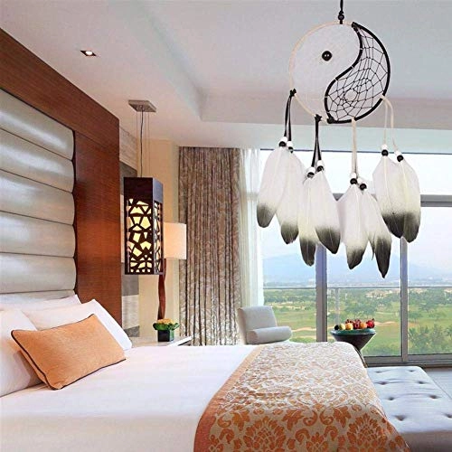 Dreamcatcher - Siderosphere, feathers, lines, wood beads.