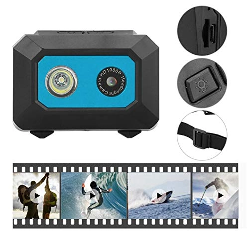 Yctze DV sports camera, 120 degree ultra wide angle, one touch turn on LED spot, with super bright spot.(Black Blue)