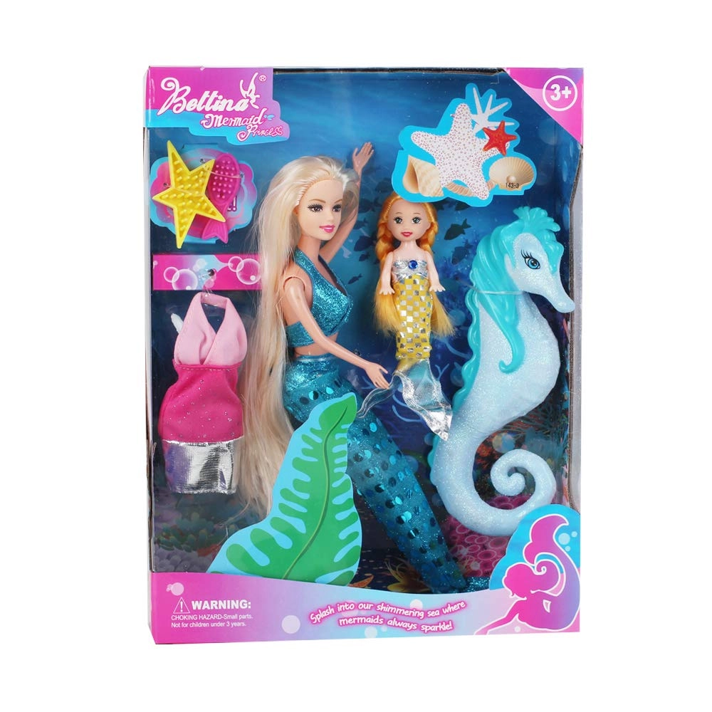 Mermaid Doll - Princess + Seahorse Play Set