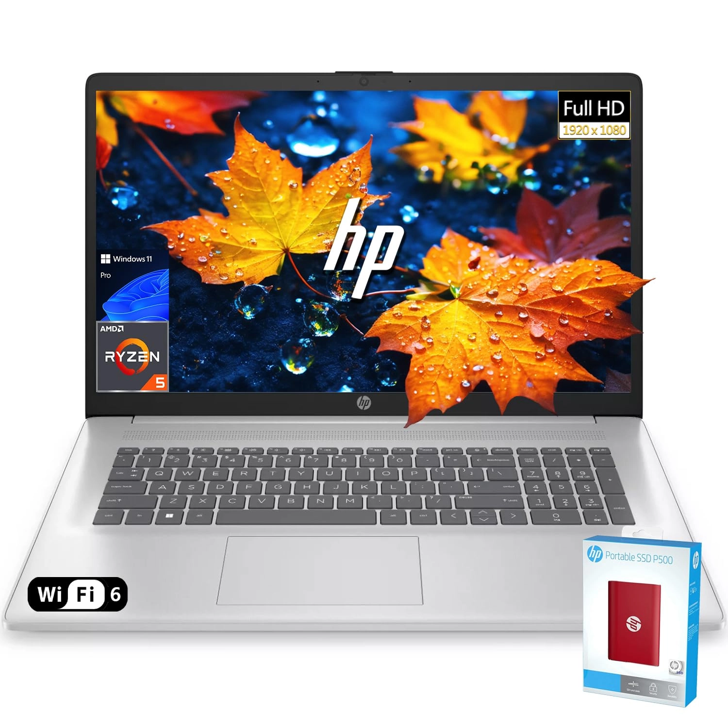 HP Essential - 17.3'' Ryzen 5 7430U 64GB DDR4 512GB SSD