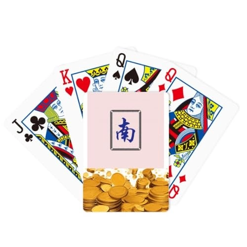 Wind North - Mahjong Tiles Pattern Gold Playing Card