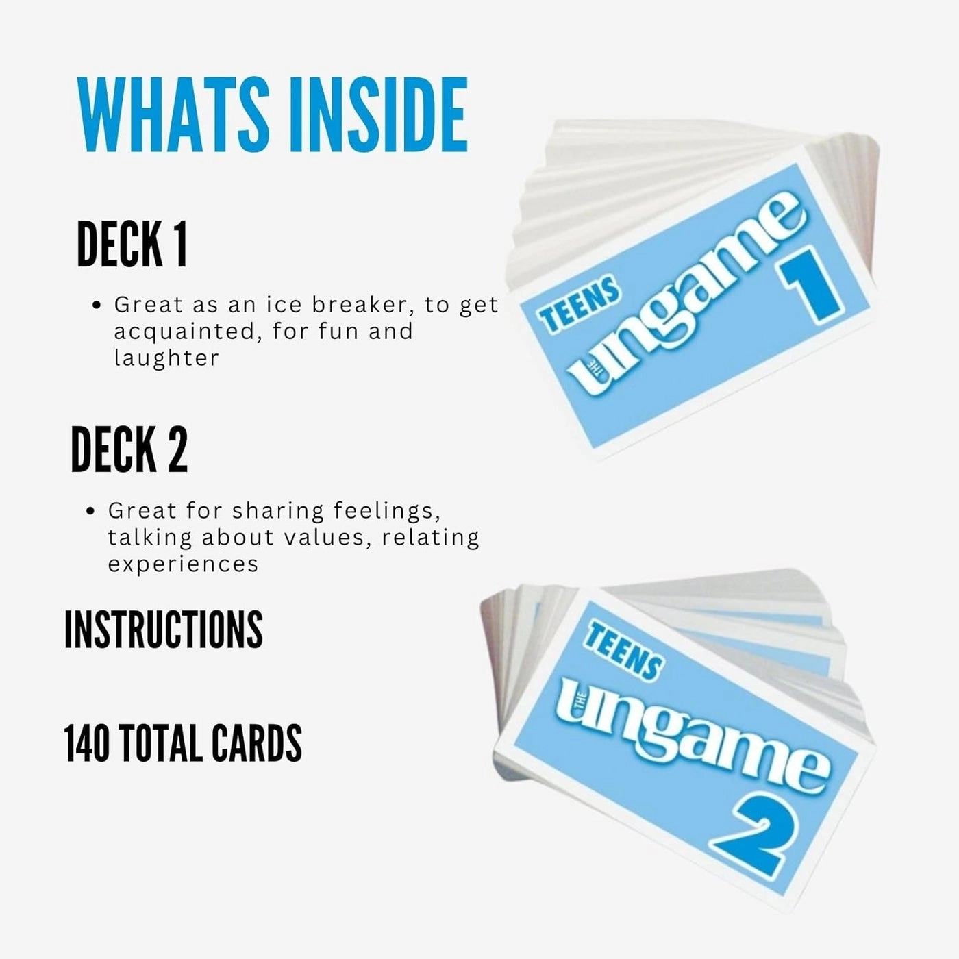 Pocket Ungame Teens Version - Non-Competitive Self Expression Card Game