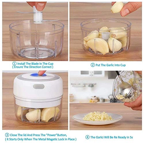 Mini Food Chopper - 100ml USB Rechargeable