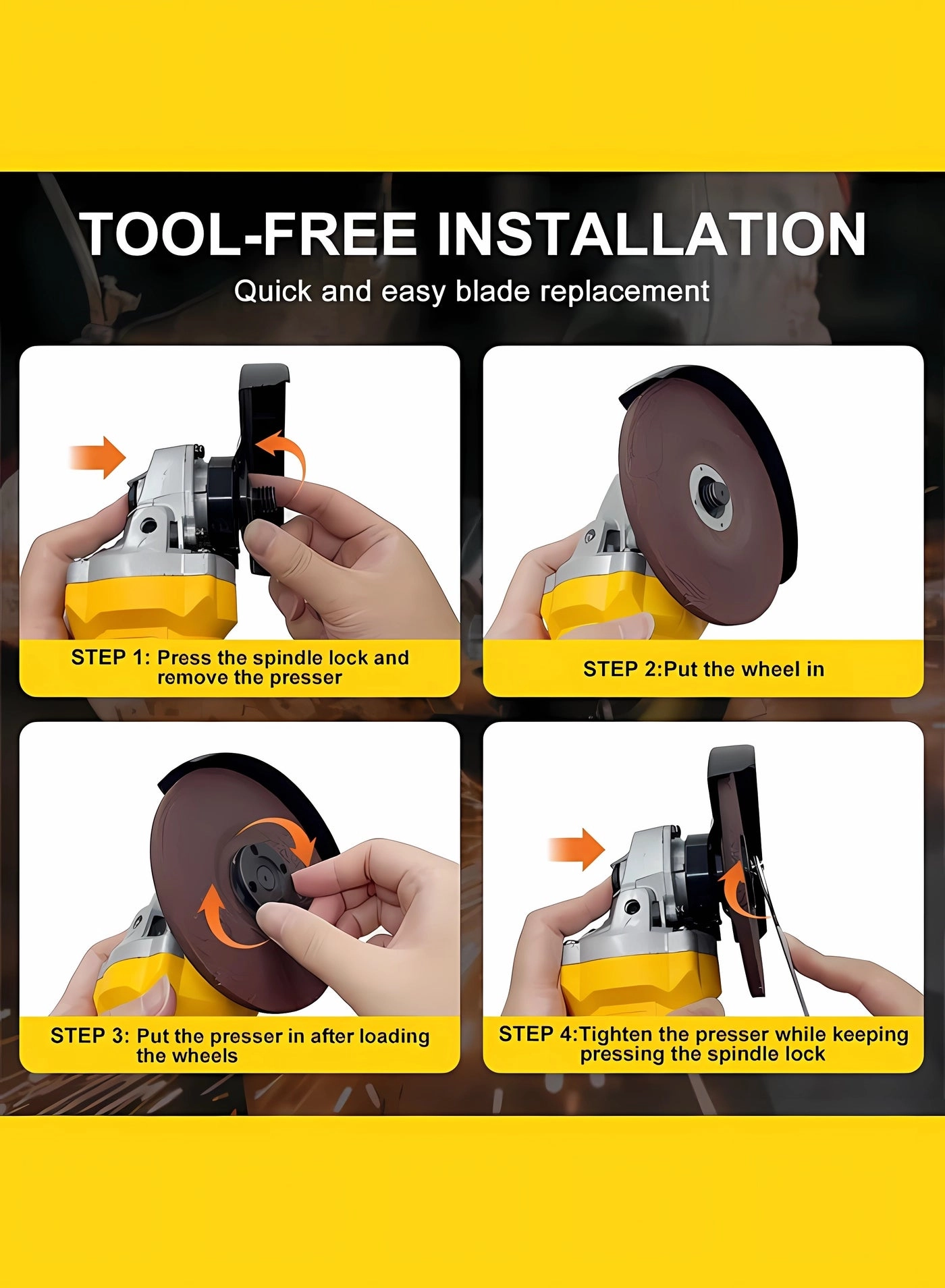Angle grinding machine - 900W 125MM + Electric drill - 3/8-inch brushless