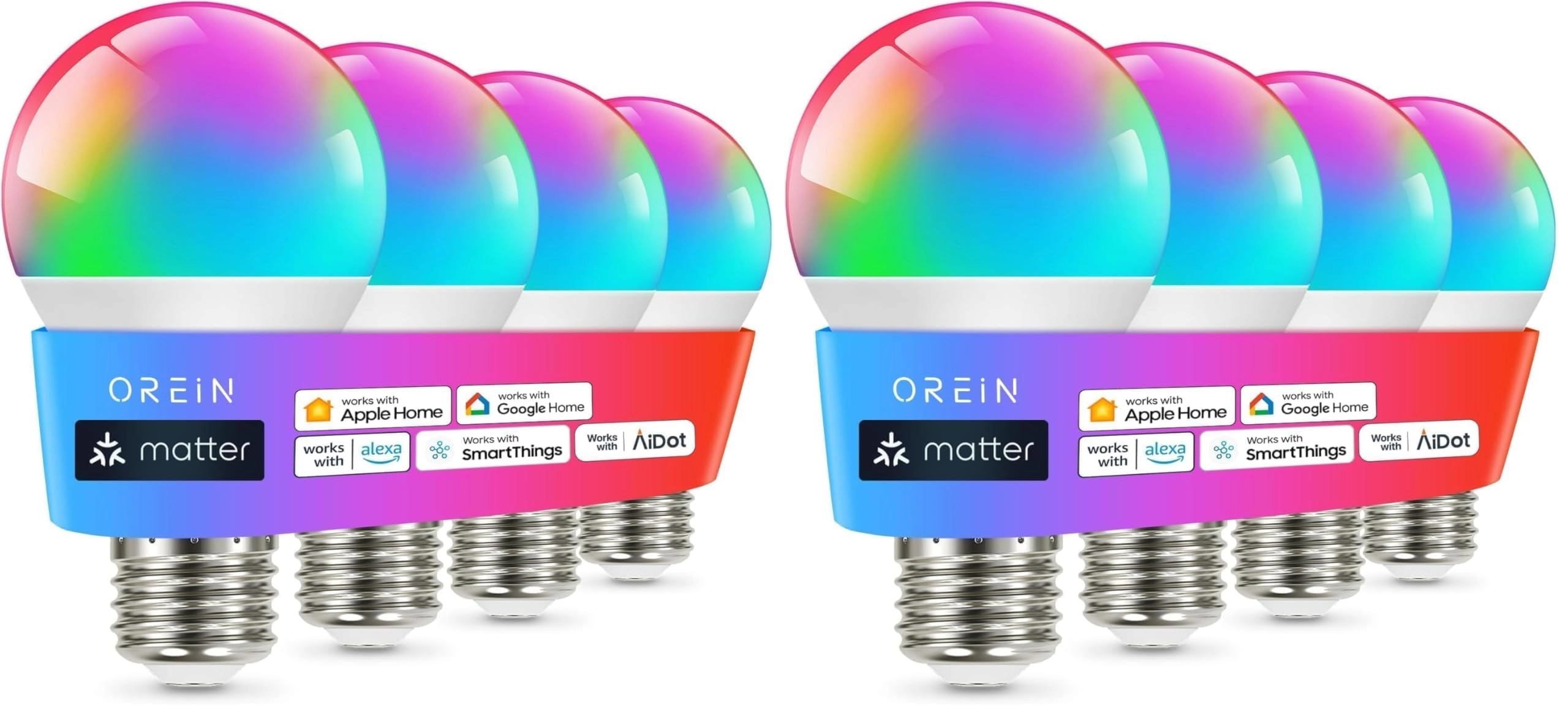 orein Matter Smart Light Bulb - 8 Pack