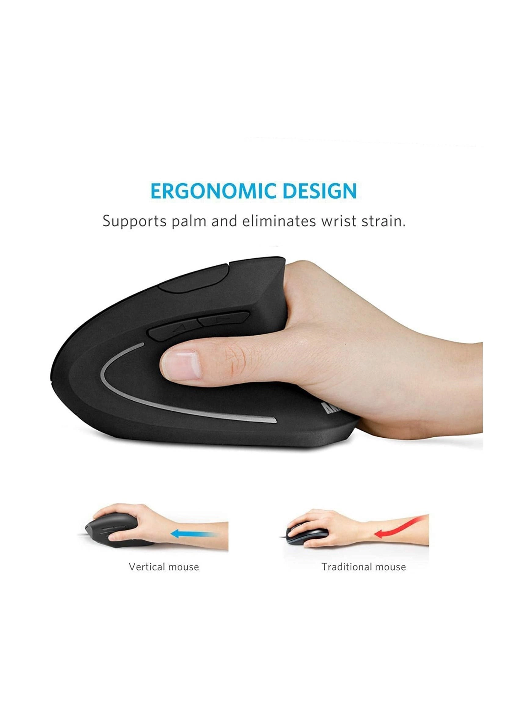 SMK-3381 Ergonomic Vertical Mouse - Wireless
