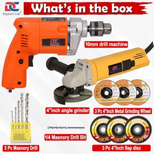 10mm 400W Electric Drill + 801 850W Angle Grinder