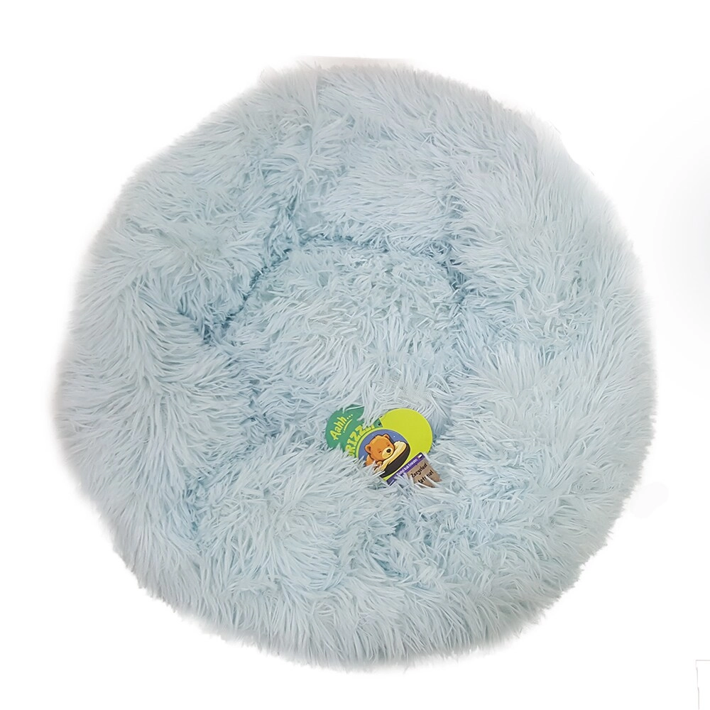 Velor Round Plush Dog Bed - 50 x 15cm