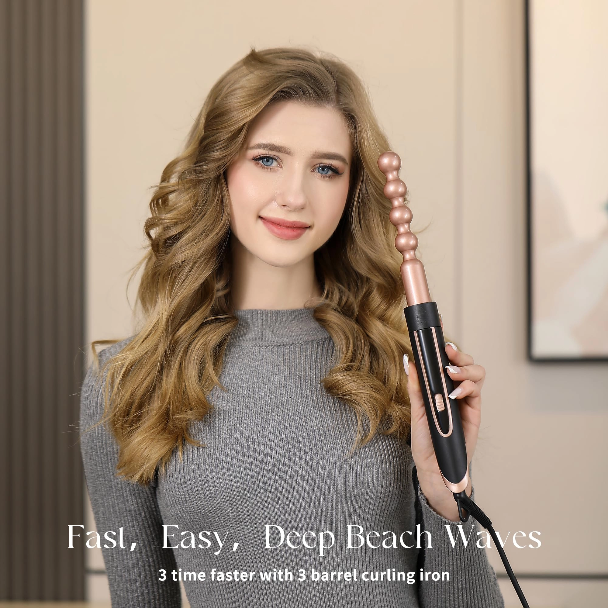 5-in-1 Curling Iron - 1.49inch 0.35"-1.25"