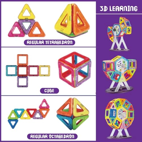 Magnetic Blocks Creative Thinking - 3 years+ 126 pieces