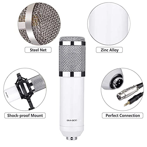 Condenser Microphone + Portable Folding Tripod Stand + Mini Stand Microphone Wired Microphone