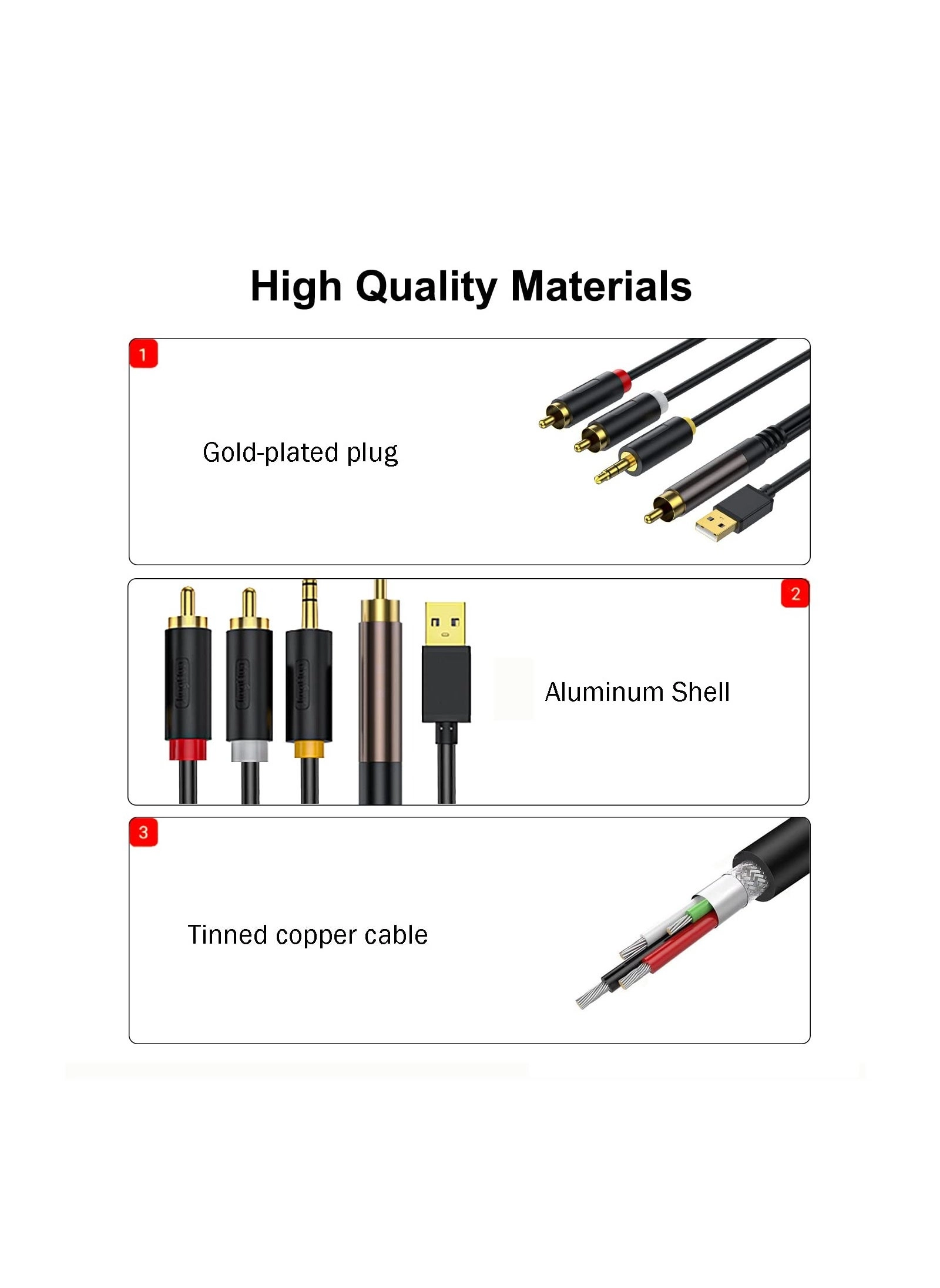 RCA to 3.5mm Audio Cable - 9.8 meter