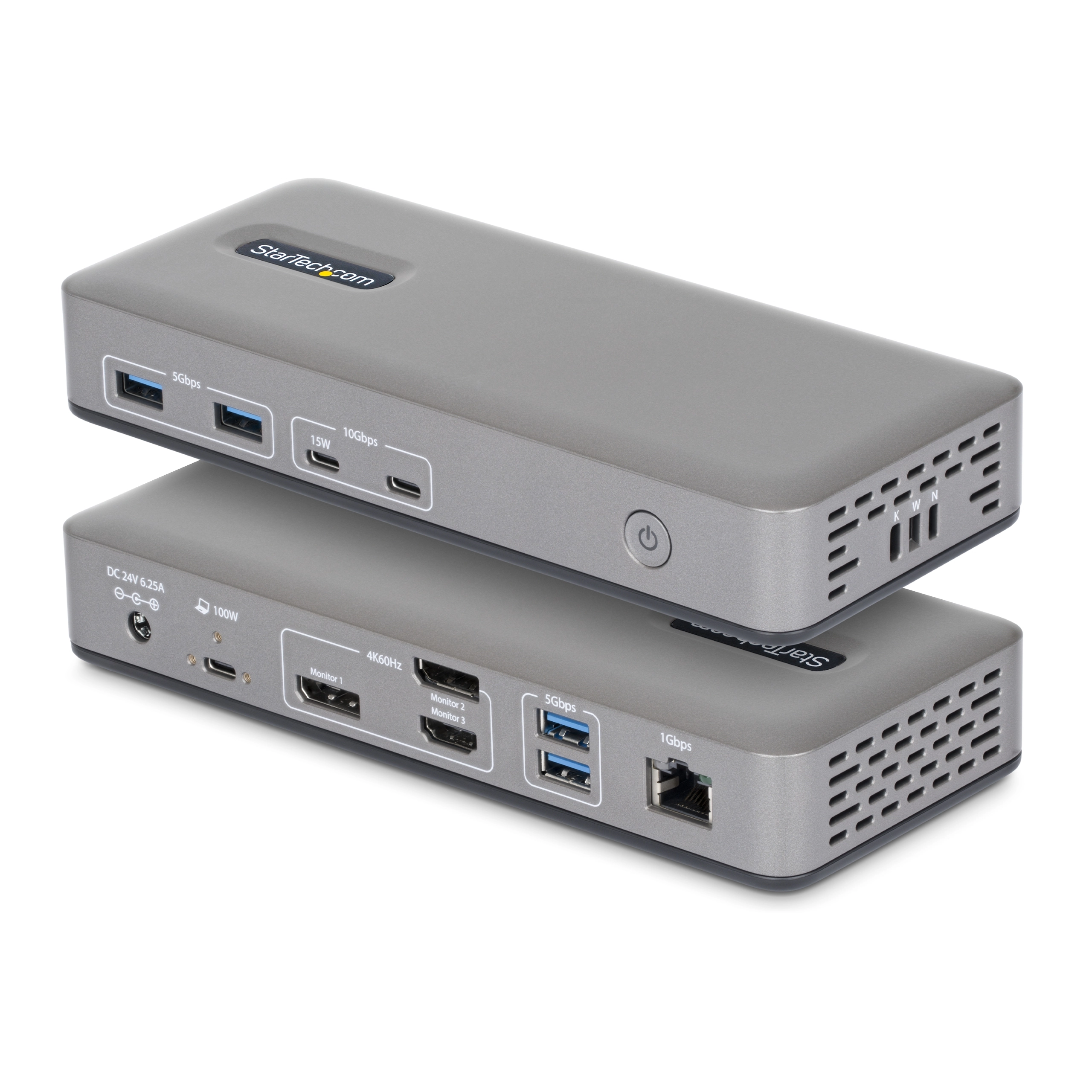 StarTech.com USBC Docking Station - Dual Monitor 4K 60Hz 100W 10Gbps