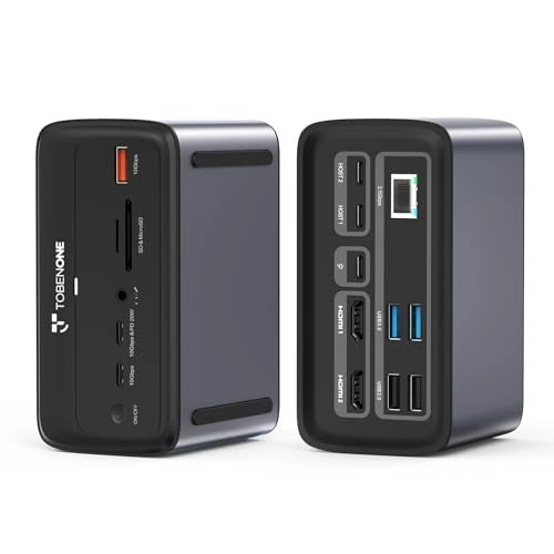 TOBENONE Docking Station Dual Monitor - USB C MacBook Pro/Air