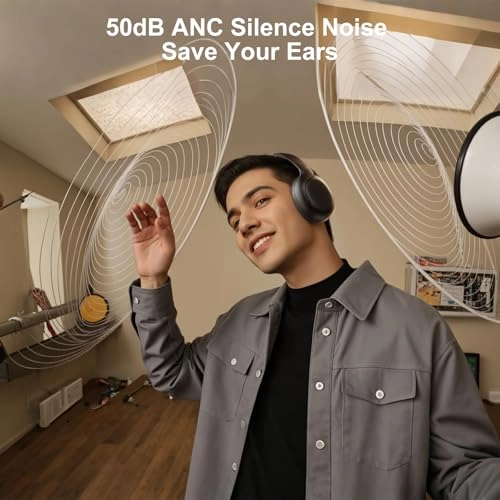 Active Noise Cancelling Headphones Wireless Headphone