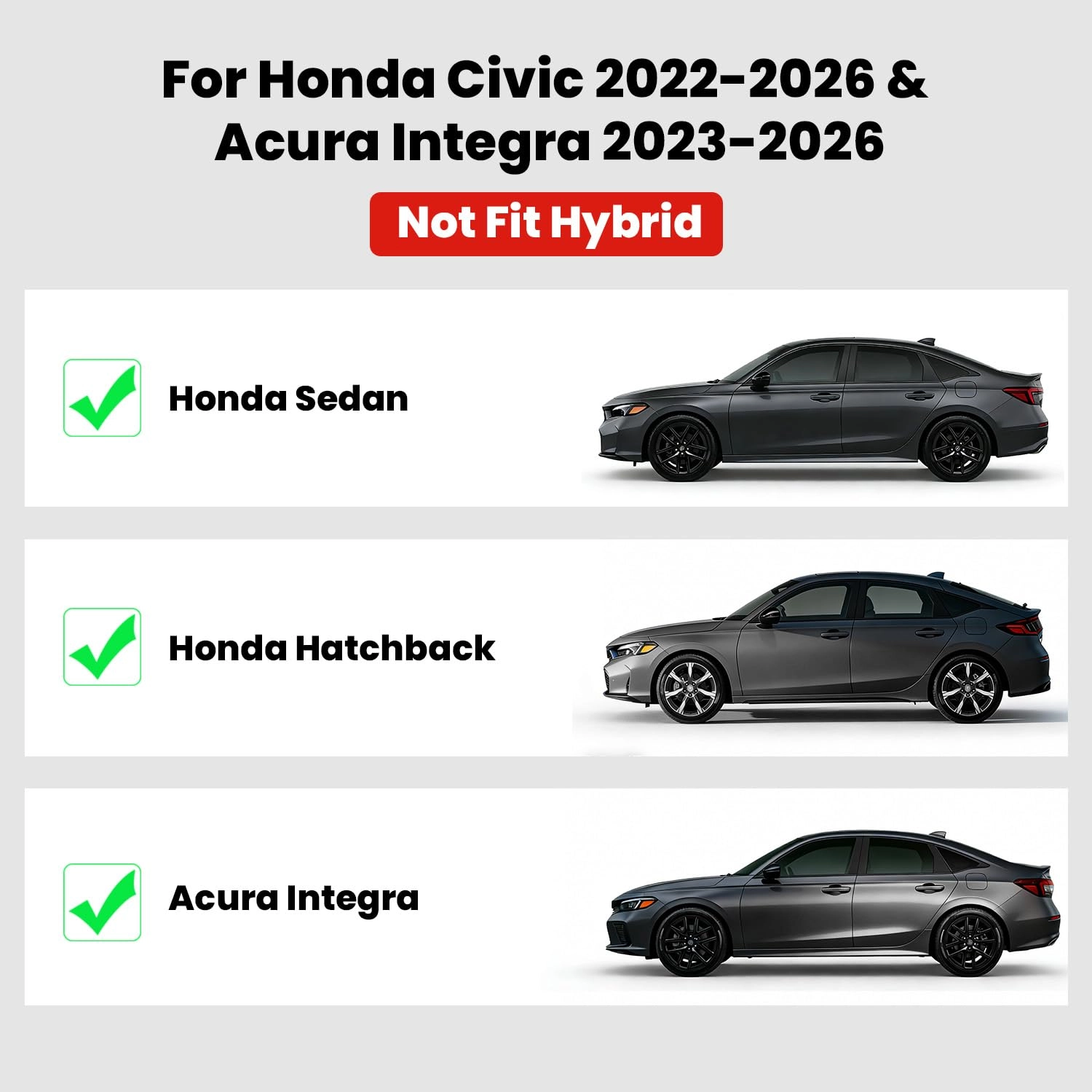 Floor Mats - Honda Civic 2022-2025 2026 1st & 2nd Row