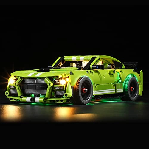 Led Lighting Kit For Techinc Ford Mustang Shelby Gt500 - Compatible With Lego 42138