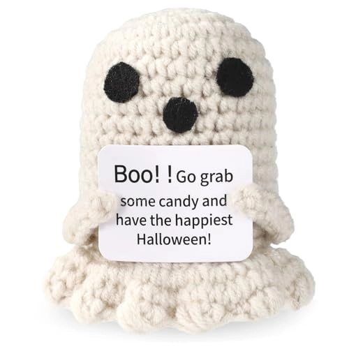 Positive Ghost Crochet - 7.5 x 6cm