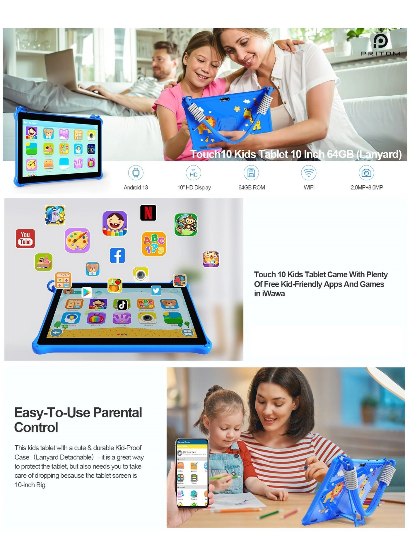 Kids Tablet - 2GB 10 inch 64GB