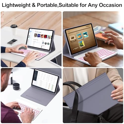 Keyboard Case with S Pen Holder for Galaxy Tab S10 FE 10.9-inch (2025), S9 FE 10.9-inch (2023) and S9 11-inch (2023)