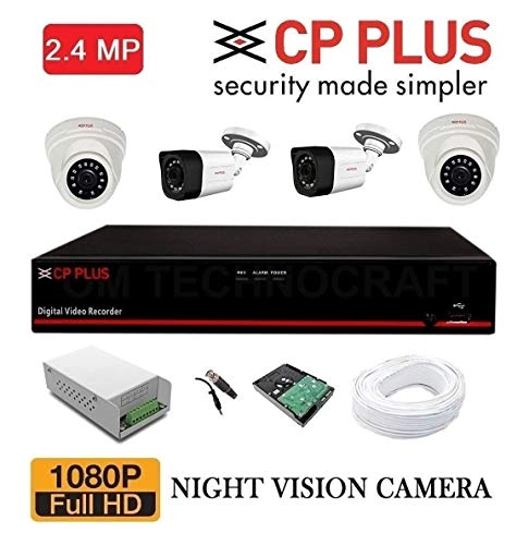 4 Channel 2 MP Universal HD DVR + Hard Drive - 2 TB + Dome Camera - 2.0 MP + Bullet Camera - 2.0 MP