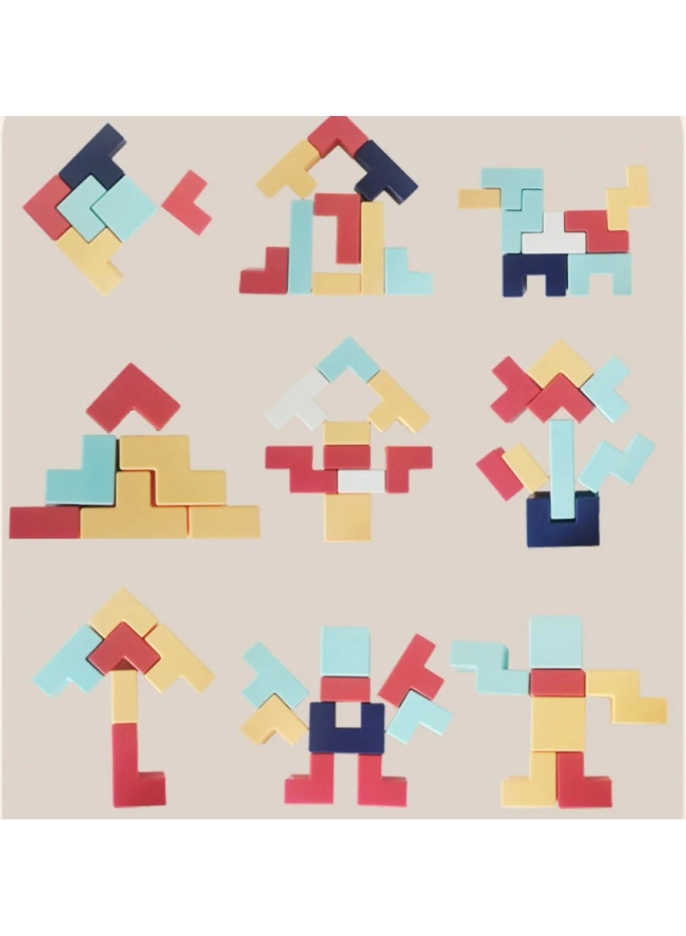 Tetris Building Blocks - Hexagon 3D ABS