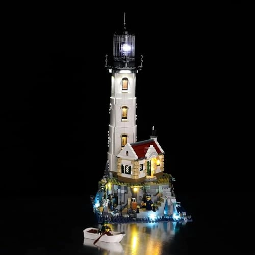 LED Lighting Set - Compatible with Lego 21335 Ideas Motorised Lighthouse Remote control version