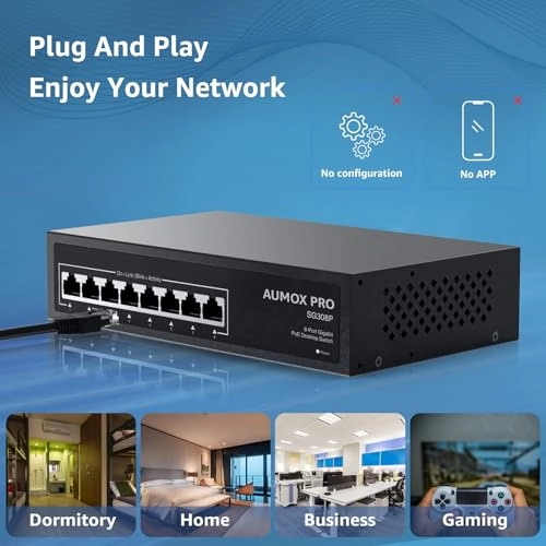 8 Port| 8 Port PoE Gigabit 120W 8-ports