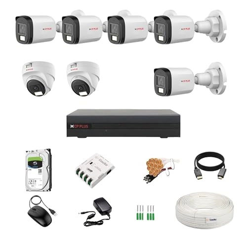 IAC-5MP-BIM - 8CH + 5MP Dome Camera + 5MP Bullet Camera + Hard Disk - 2TB + 8Ch SMPS + CCTV Coaxial Cable