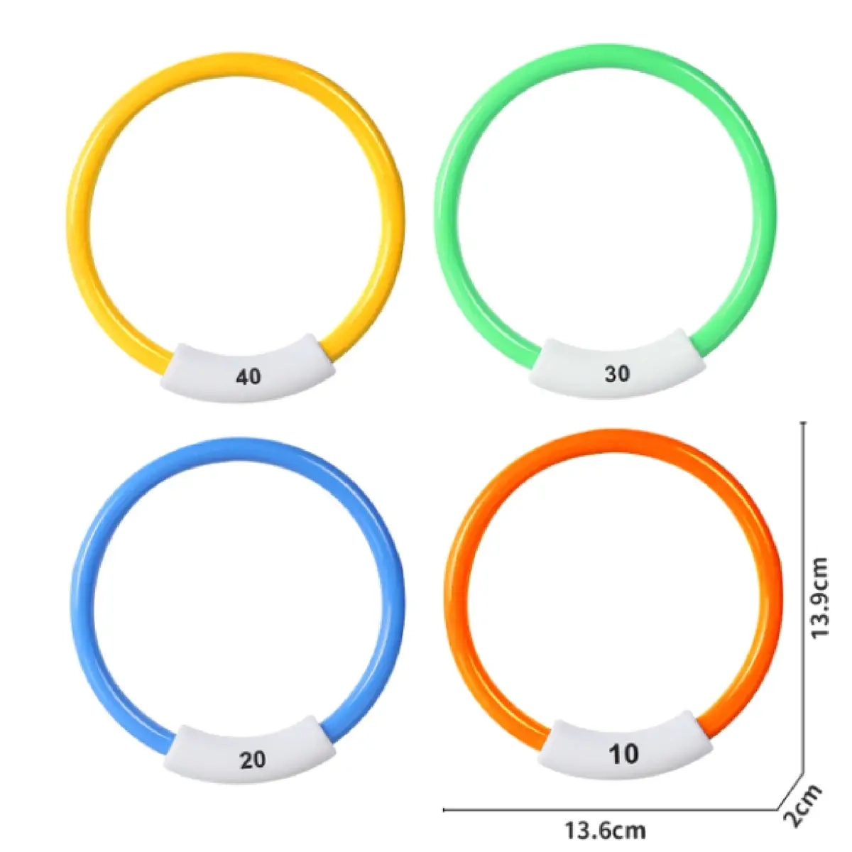 Diving Ring Toys - 4pcs Multi Colour