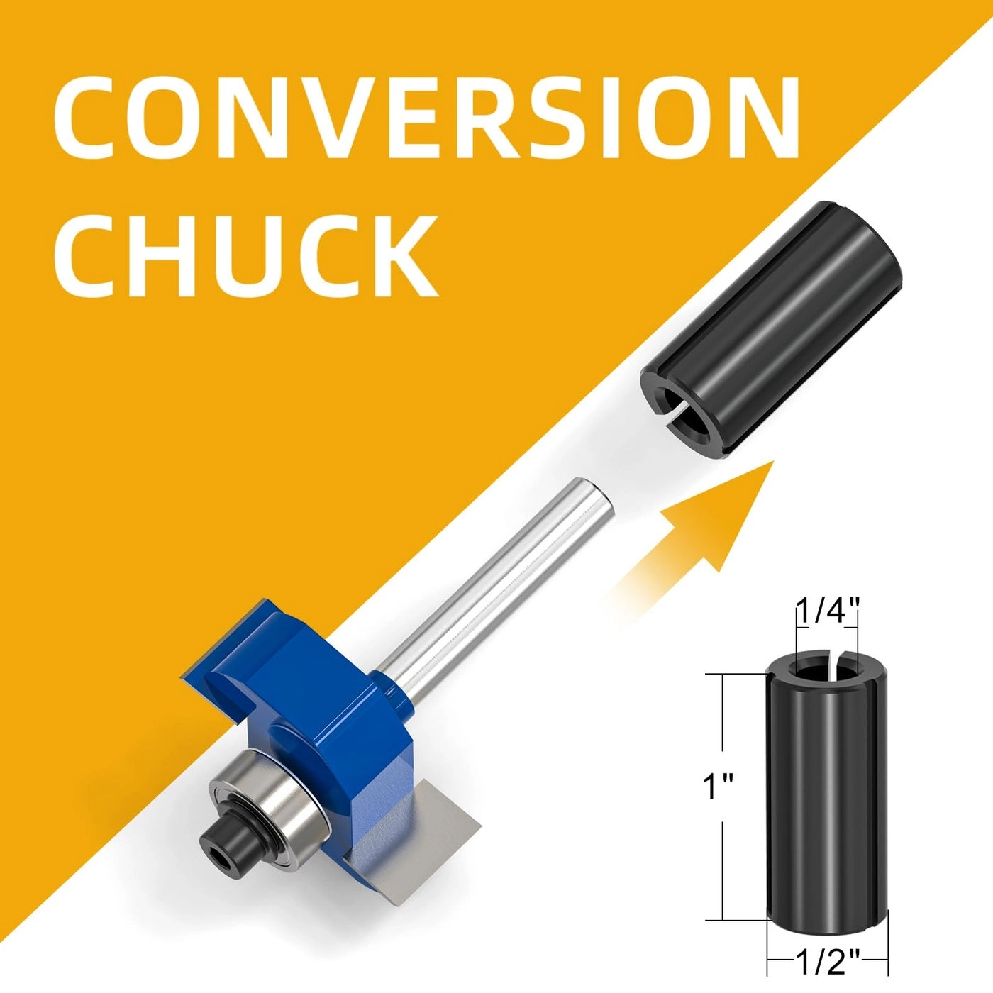 Rabbet Router Bit - 1/4"" 4 x
