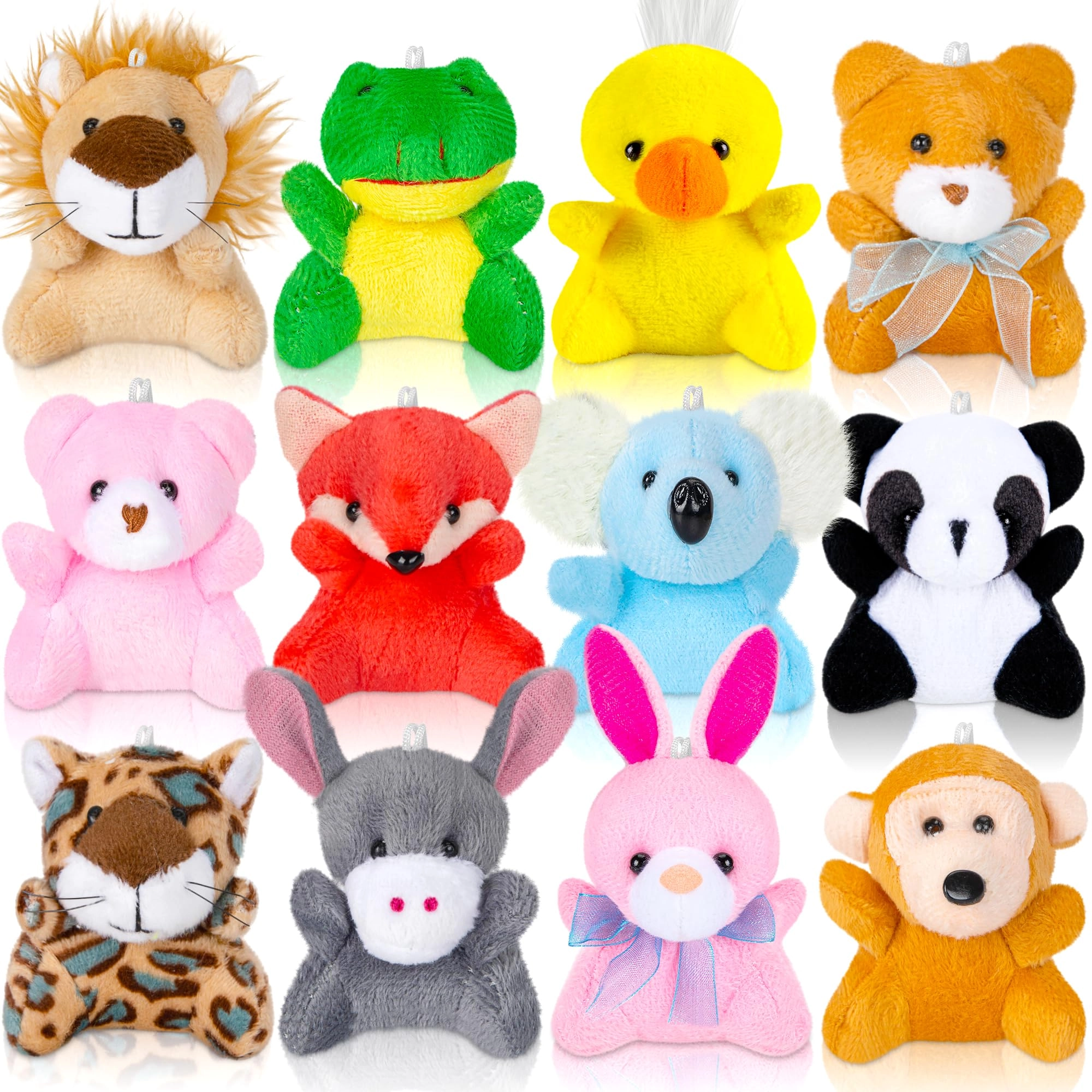 Mini Stuffed Animals - 12 Packs 2-3 inches Multicolor
