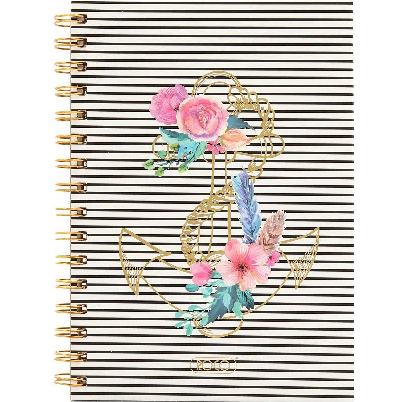 Notebook 19 X 26 cm Spiral - Grid 100 Sheets