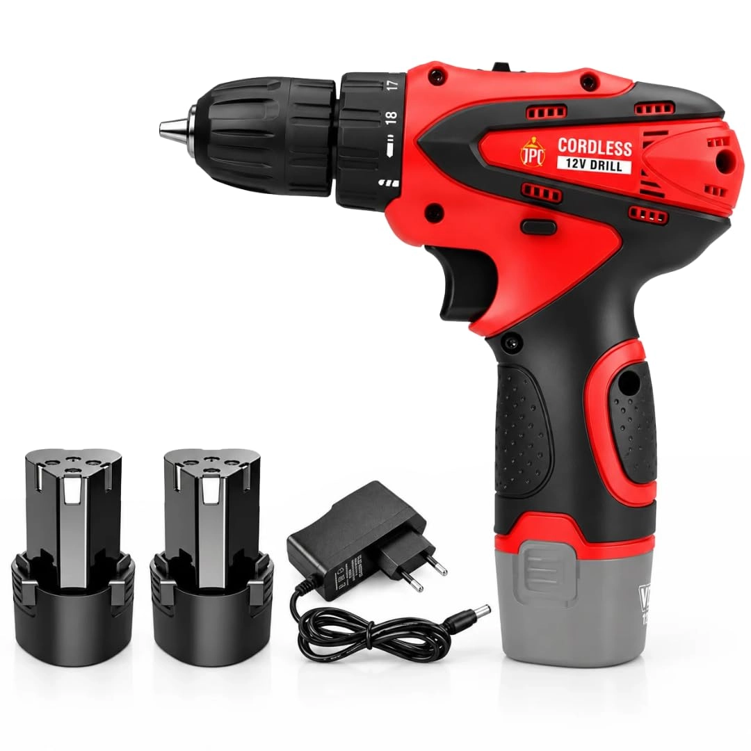 JPT Professional 12V Powerful Cordless Drill - 1.5 Watt-hours