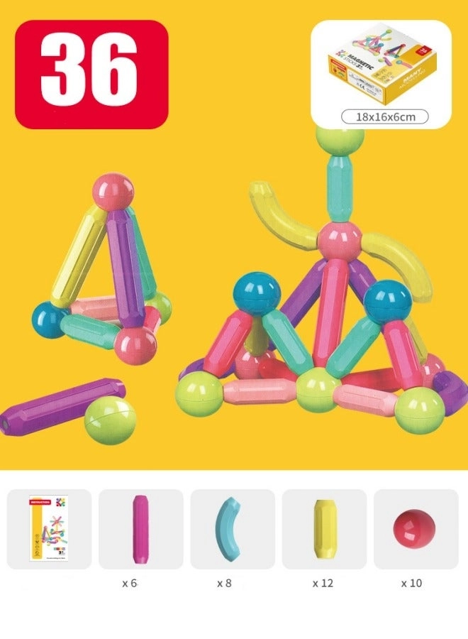 Magnetic Building Blocks - 36 pcs