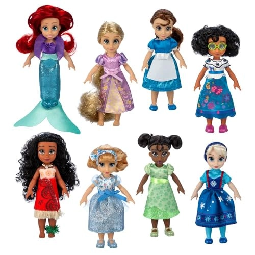 Cinderella Poseable Mini Doll + Ariel Poseable Mini Doll + Belle Poseable Mini Doll + Tiana Poseable Mini Doll + Rapunzel Poseable Mini Doll + Elsa Poseable Mini Doll + Moana Poseable Mini Doll + Mirabel Poseable Mini Doll