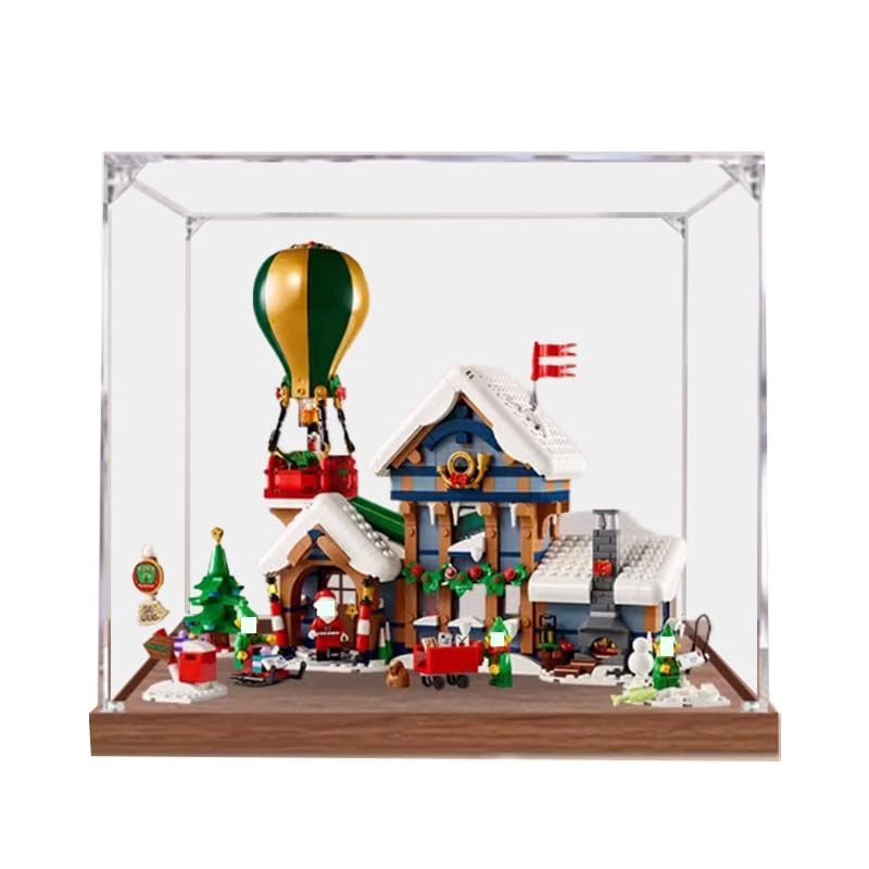 HCAEIOFJ Clear Acrylic Display Case (10339) - Wood Bottom