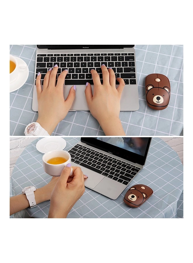 Cartoon Style Ergonomic Mouse with Mouse Mat - Wireless