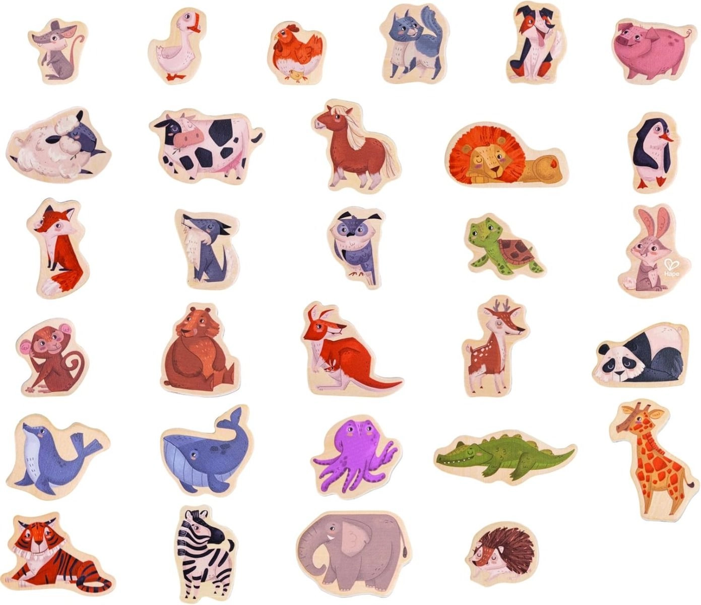 Hape Wooden Magnetic Animals (E2002) 30 pcs