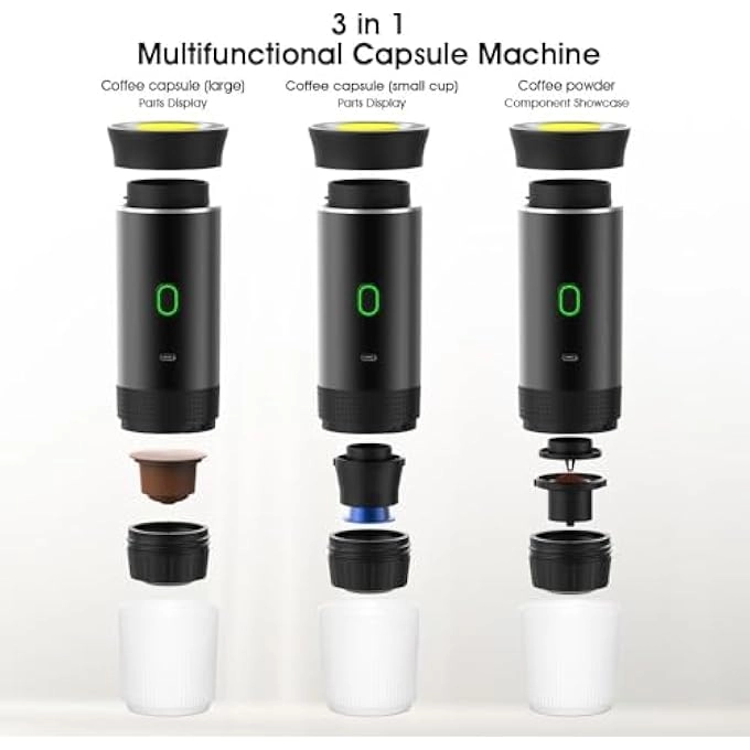 HELEE - 8500mAh 3-5 Min Self-heating Compatible with Ground Coffee & NS Capsule