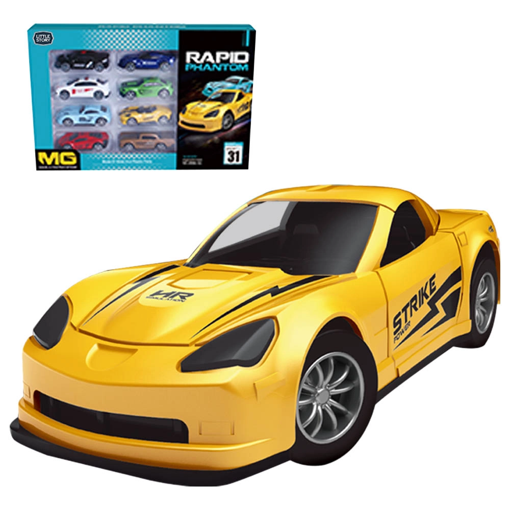 Slide Die Cast Toy Car Play Set - 8pcs