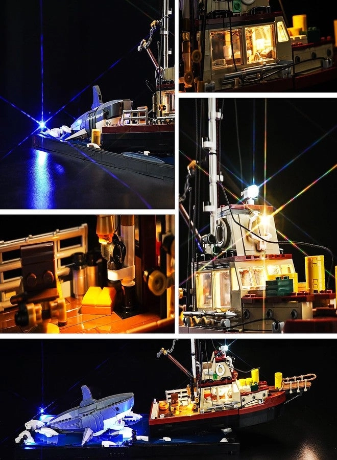 LED Lighting Compatible with Lego Jaws 21350 - Light Kit Version with RC