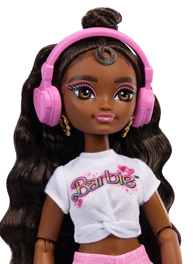 Brooklyn Fashion Doll - Posable Roller Skating Dark Brown Hair Ages 4+