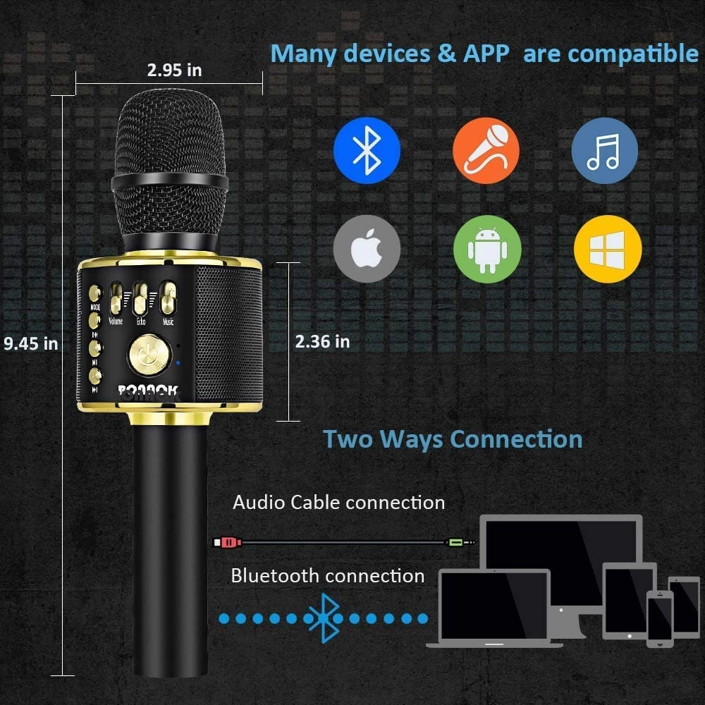 Q37 Wireless+3.5mm-Mini-Jack+USB Microphone