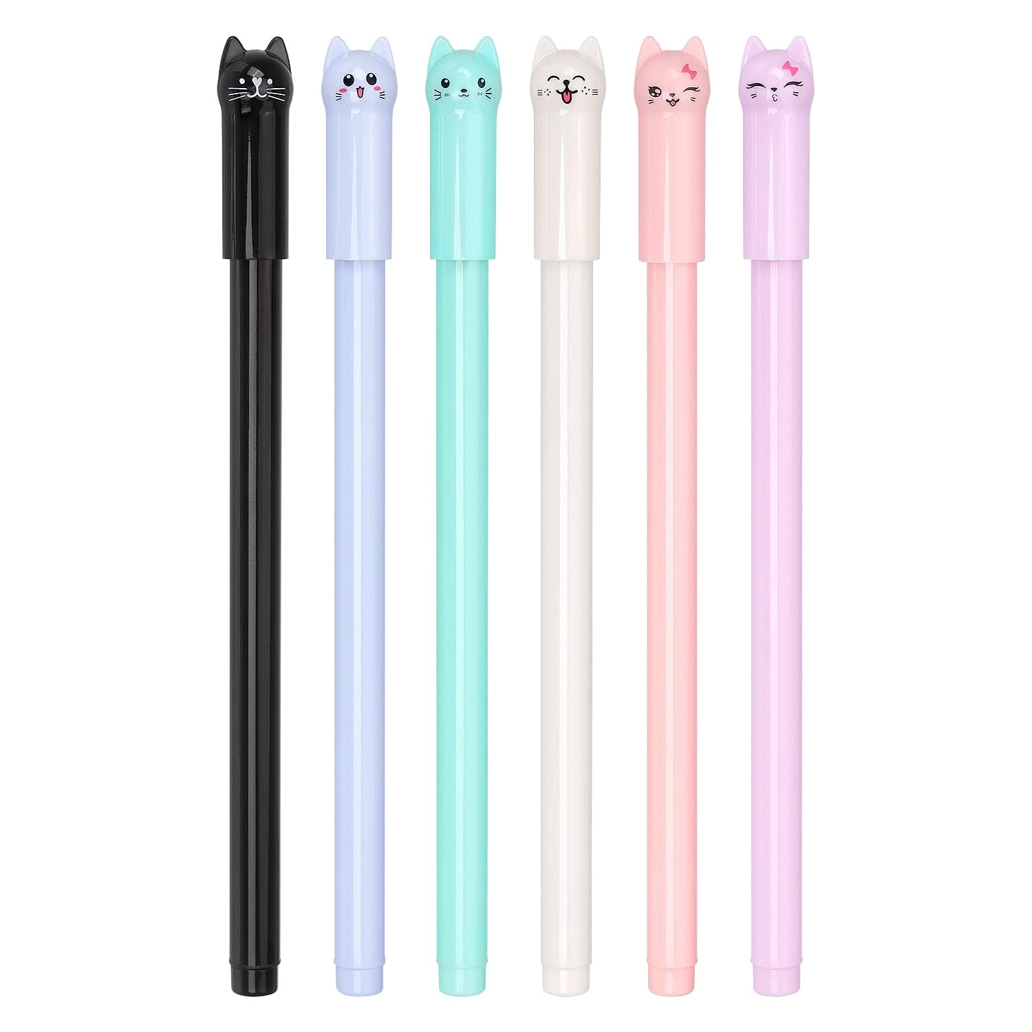 bribobo Cat Pens - 6 Pack 0.5mm