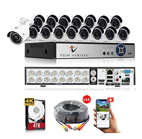 16-Channel Security System - 4TB + AHD IR Mini Bullet Camera - 1080p