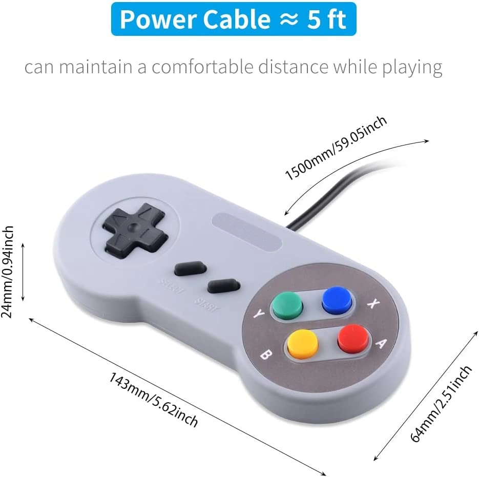 DVOZVO USB Controller - Grey PC Raspberry Pi 3 Retropie